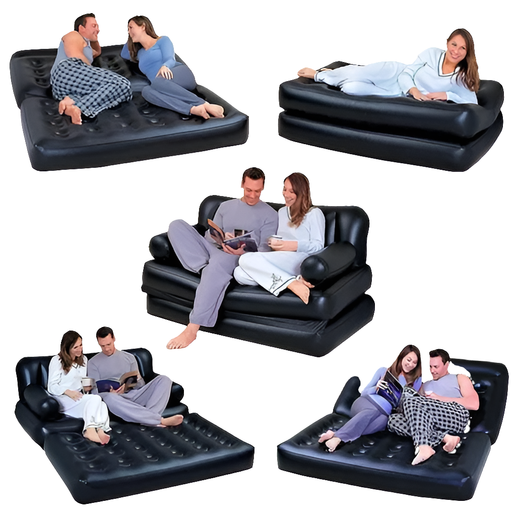 Tweleved 5-in-1 Inflatable Sofa Cum Bed